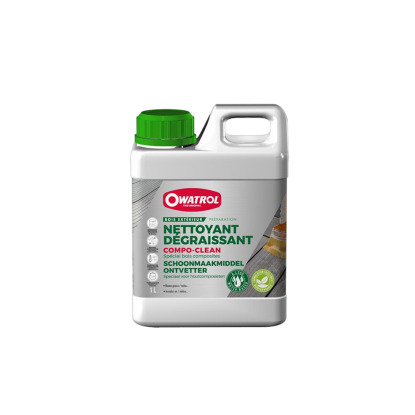 Nettoyant dégraissant spécial bois composites Compo-Clean 1L Owatrol