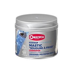 Cosmofer mastic polyester universel blanc soudure à froid 250 gr Owatrol