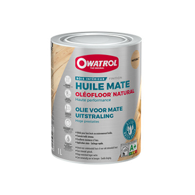 Huile mate haute performance Oléofloor Natural gris antique 1L Owatrol