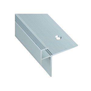 Nez de marche stratifié, alu incolore, longueur 3m, épaisseur 10.5mm, Romus