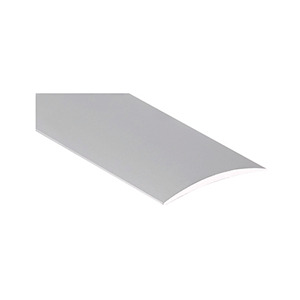 Seuil demi-bombé 40mm percé, alu incolore, épaisseur 2.4mm, longueur 2.70m, Romus