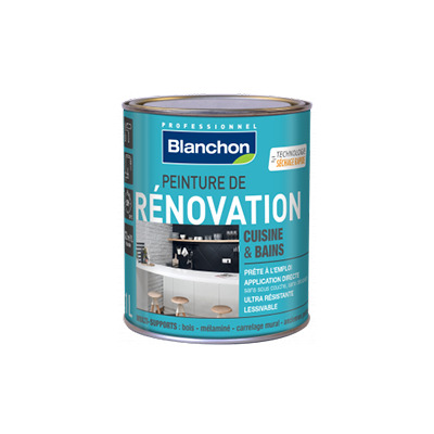 Peinture de rénovation cuisine & bains bleu canard 0.5L Blanchon