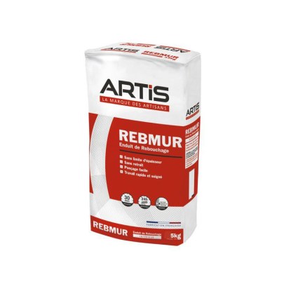 Enduit de rebouchage ponçage facile Rebmur 5kg Artis