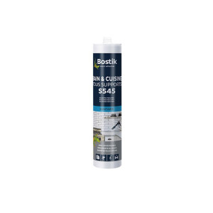 Mastic S545 Bain et cuisine tous supports 300 mL silicone neutre Bostik