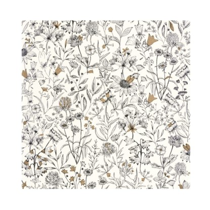 Jardin De Giverny blanc noir Papier peint Caselio 103000215