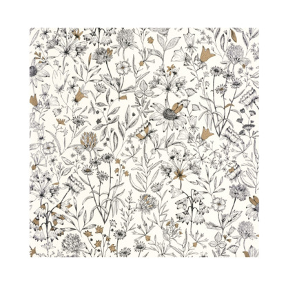 Jardin De Giverny blanc noir Papier peint Caselio 103000215