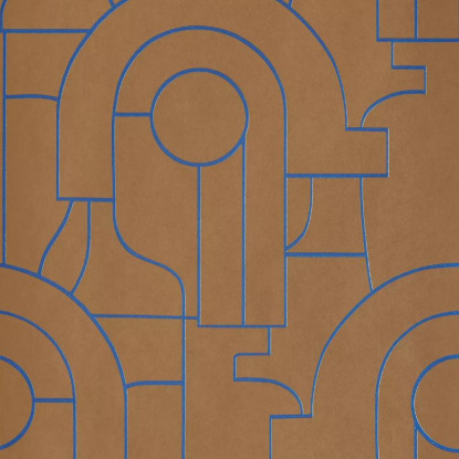 Arty bleu indigo Collection Iconic Papier peint Casadeco