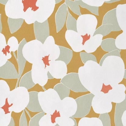 Flower Power jaune d'or Collection Iconic Papier peint Casadeco 88392323