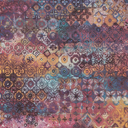 Mosaïque Orientale Rose prune Papier peint Lutèce Collection Reality 51220303