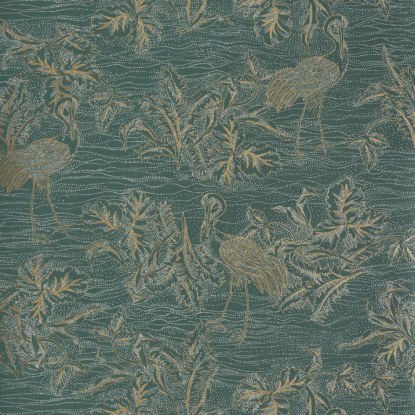 Mirador cyprès/doré Collection L'île aux oiseaux Papier peint Casamance