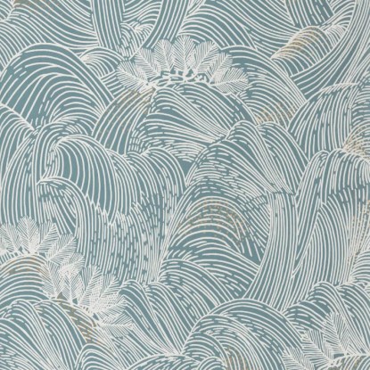 Marée Haute bleu persan Collection L'île aux oiseaux Papier peint Casamance