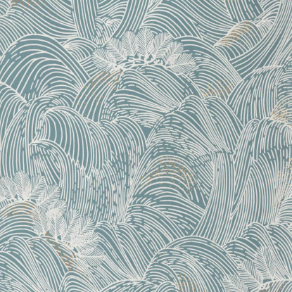 Marée Haute bleu persan Collection L'île aux oiseaux Papier peint Casamance