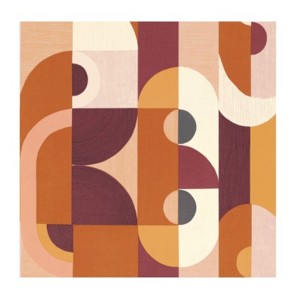 Vassily rose Collection Mouvements Papier peint Casamance