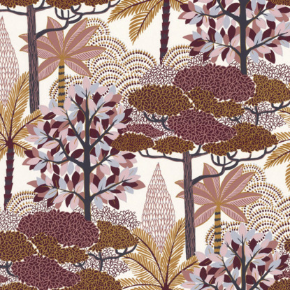 Marakanda blanc/bois de rose Collection Nuit d'Orient Papier peint Casamance