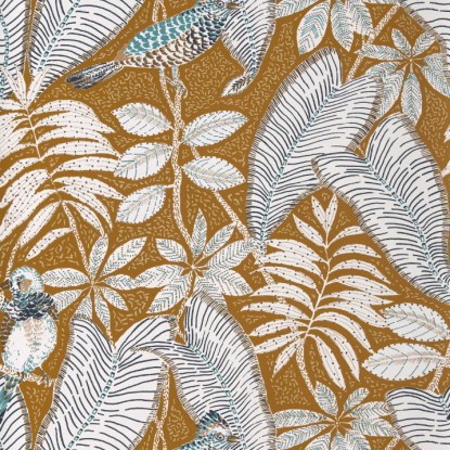 Sibia moutarde Collection Orphée Papier peint Casamance