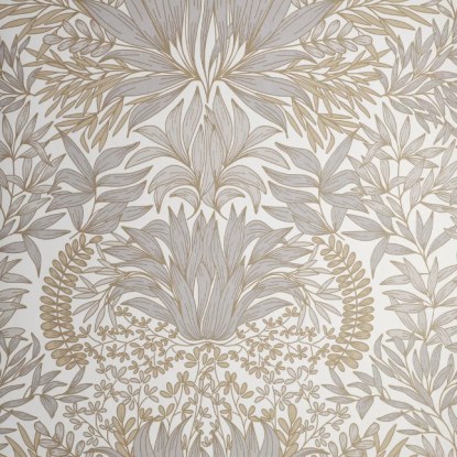 Chardon blanc/doré Collection Square Jasmin Papier peint Casamance