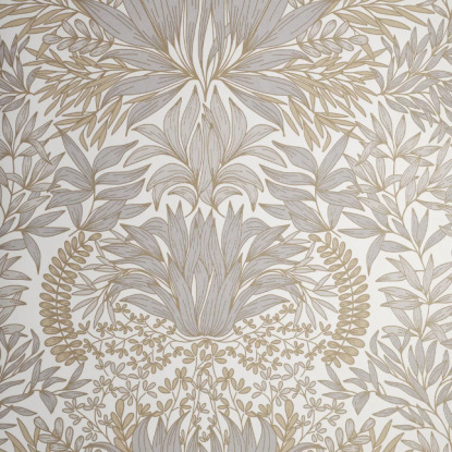 Chardon blanc/doré Collection Square Jasmin Papier peint Casamance