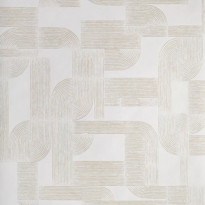 Hector blanc/doré Collection Square Jasmin Papier peint Casamance