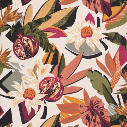 Salvador grège corail Collection Aventura Papier peint Casamance