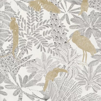 Riviera blanc or Collection Moonlight 2 Papier peint Caselio