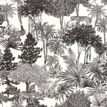 Dream Forest blanc noir Moonlight 2 Papier peint Caselio