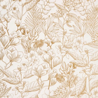 Flower Power May blanc doré Moonlight 2 Papier peint Caselio 101852010