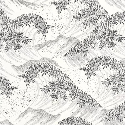 Waves blanc noir Moonlight 2 Papier peint Caselio