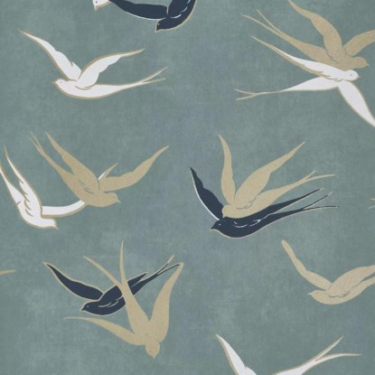 Swallow vert sauge Papier peint Casadeco