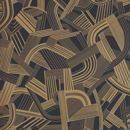 Music Hall noir doré Collection Twenties Papier peint Casadeco