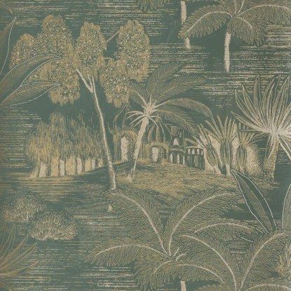 Baharia vert de gris Collection Bord du nil Papier peint Casamance