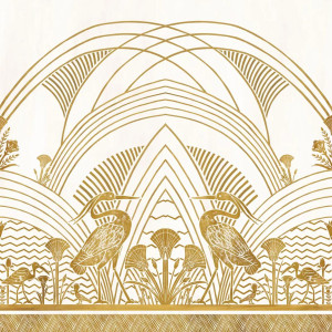 Eléphantine panoramique Collection Bord du nil Papier peint Casamance