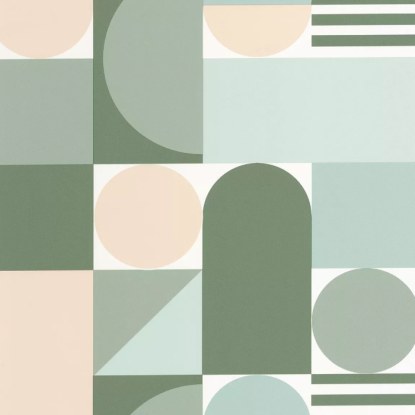 Limit vert herbier Collection Outlines Papier peint Caselio