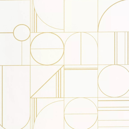 Border blanc or Collection Outlines Papier peint Caselio