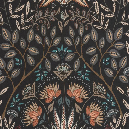 Lords noir réglisse Collection Derby Papier peint Casadeco