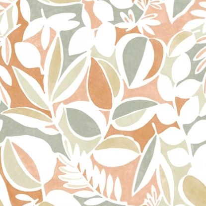 Place des Lices terracotta / pin Collection Echappée Belle Papier peint panoramique Casadeco