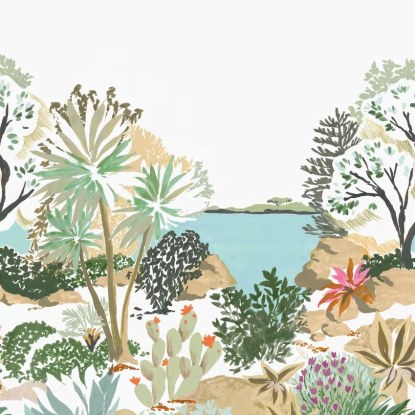 Cap Esterel bleu Collection Echappée Belle Papier peint panoramique Casadeco