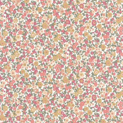 Pansy kaki / rouge / beige Collection Flower Market Papier peint Casadeco