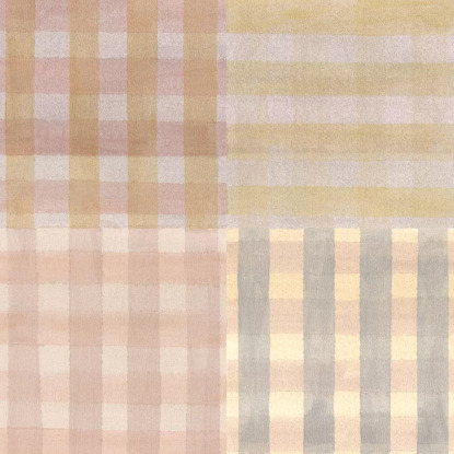 Patchwork Vichy multicouleurs vintage Collection Flower Market Papier peint Casadeco