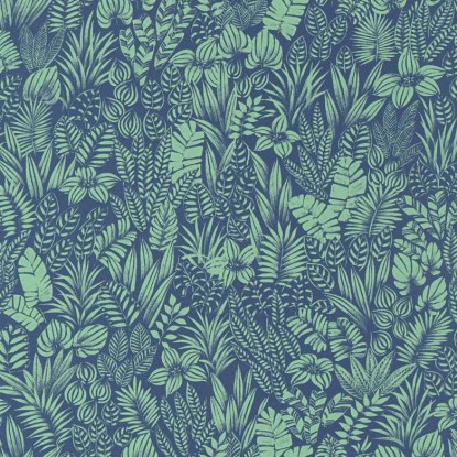 Napa Valley indigo / menthe Collection California Papier peint Casadeco