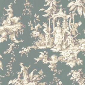 Palais de Chine Collection Les Belles Toiles de Jouy Papier peint Casadeco