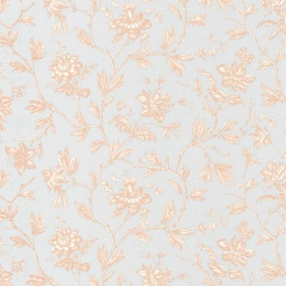 Rosa rose pêche Collection Les Belles Toiles de Jouy Papier peint Casadeco