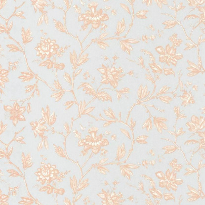 Rosa rose pêche Collection Les Belles Toiles de Jouy Papier peint Casadeco