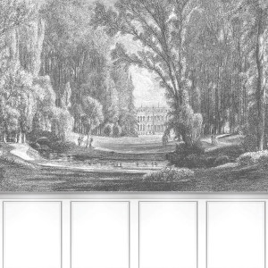 Balade au parc Collection Les Belles Toiles de Jouy Papier peint panoramique Casadeco