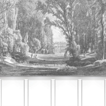 Balade au parc Collection Les Belles Toiles de Jouy Papier peint panoramique Casadeco