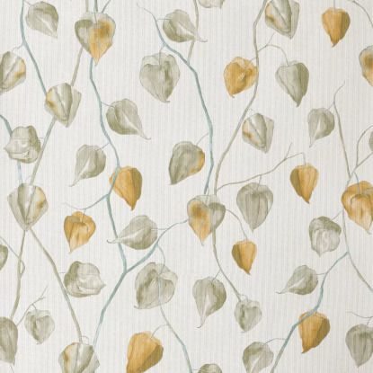 Lanternes vert kaki Collection Ginkgo Papier peint Casadeco