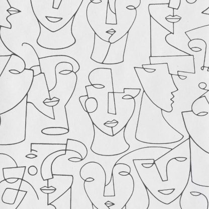 Portrait blanc / noir Collection Gallery Papier peint Casadeco