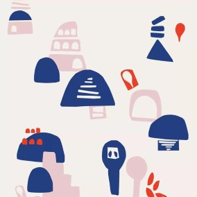 Village by Babel Brune Collection Gallery Papier peint panoramique Casadeco