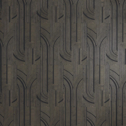 Porte dorée noir/dorée Faubourg des Lumières Papier peint Casamance