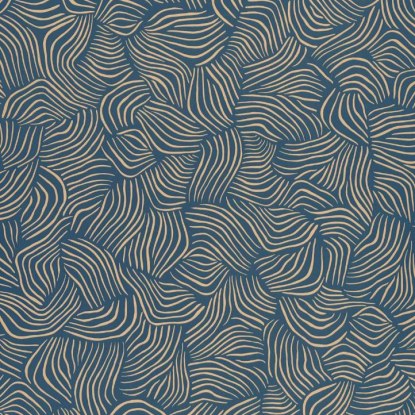 Mirage bleu indigo irisé Collection L'Épopée Papier peint Caselio