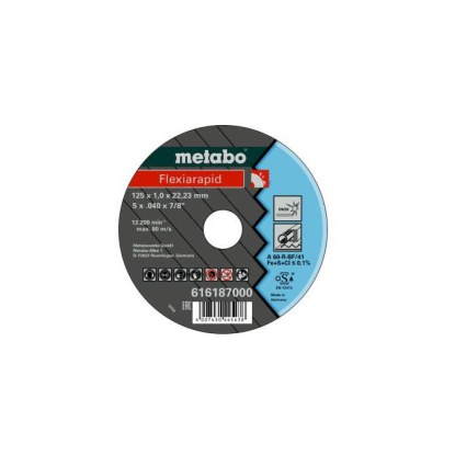 Disque à tronçonner Flexiarapid 12 5 x1,0 x 22,23 inox TF 41 Metabo